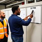 **

`A bustling air cargo warehouse scene. Focus on a diverse team collaboratively solving a problem with a shipment delay. One team member actively listens with empathy to a concerned client on a phone call, while another creatively brainstorms solutions on a whiteboard. Emphasize communication, adaptability, and problem-solving, not just logistics. Warm, bright lighting. Diverse ethnicities. Modern warehouse setting.`

**