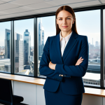 Modern Office Scene**

"A professional businesswoman in a modest business suit, standing confidently in a brightly lit, modern office with large windows overlooking a bustling city, fully clothed, appropriate attire, safe for work, perfect anatomy, natural proportions, professional photography, high quality, family-friendly."

**