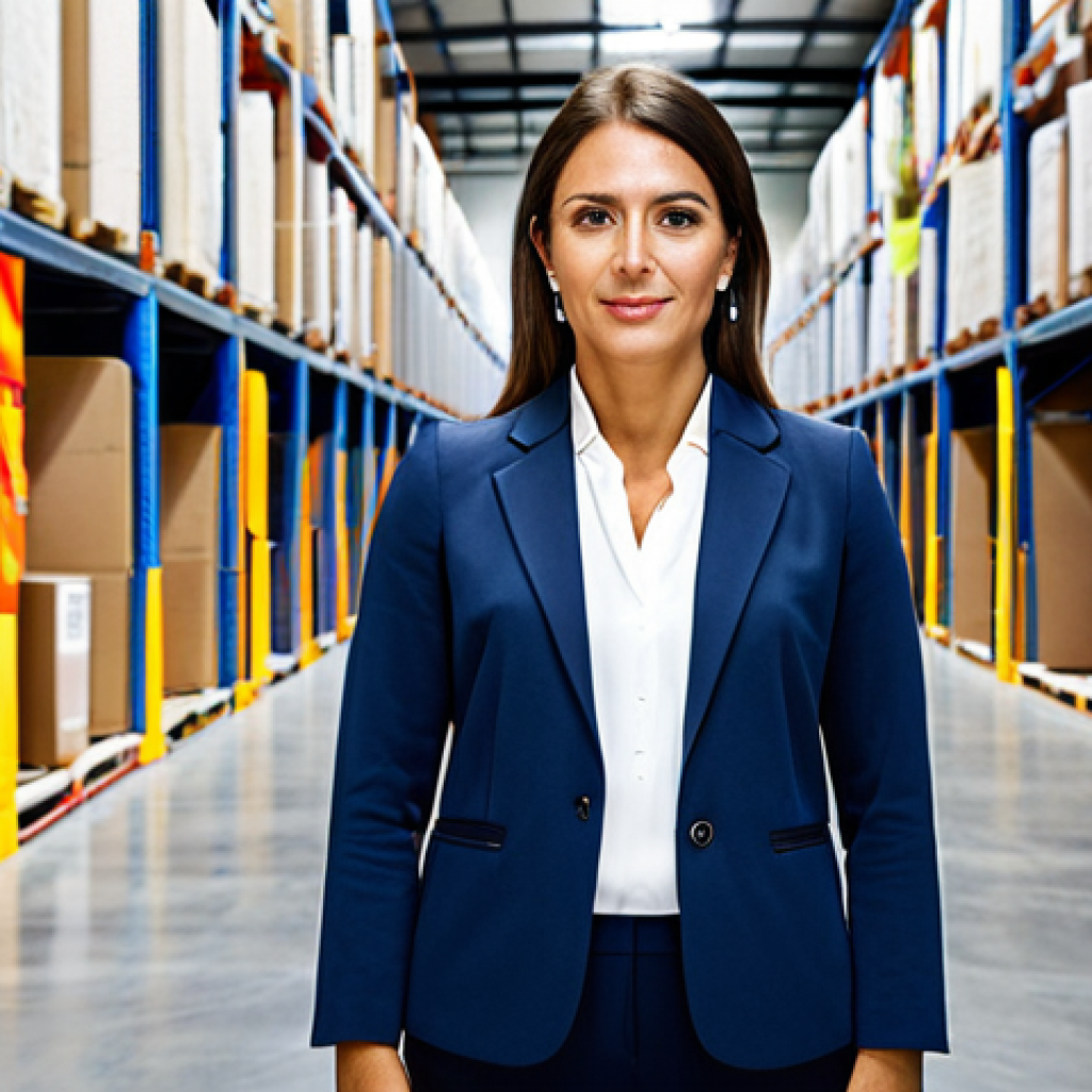 항공화물 취급 기업 리뷰와 평가 - Logistics Manager in Madrid**

"A confident female logistics manager, in her early 30s, wearing a st...