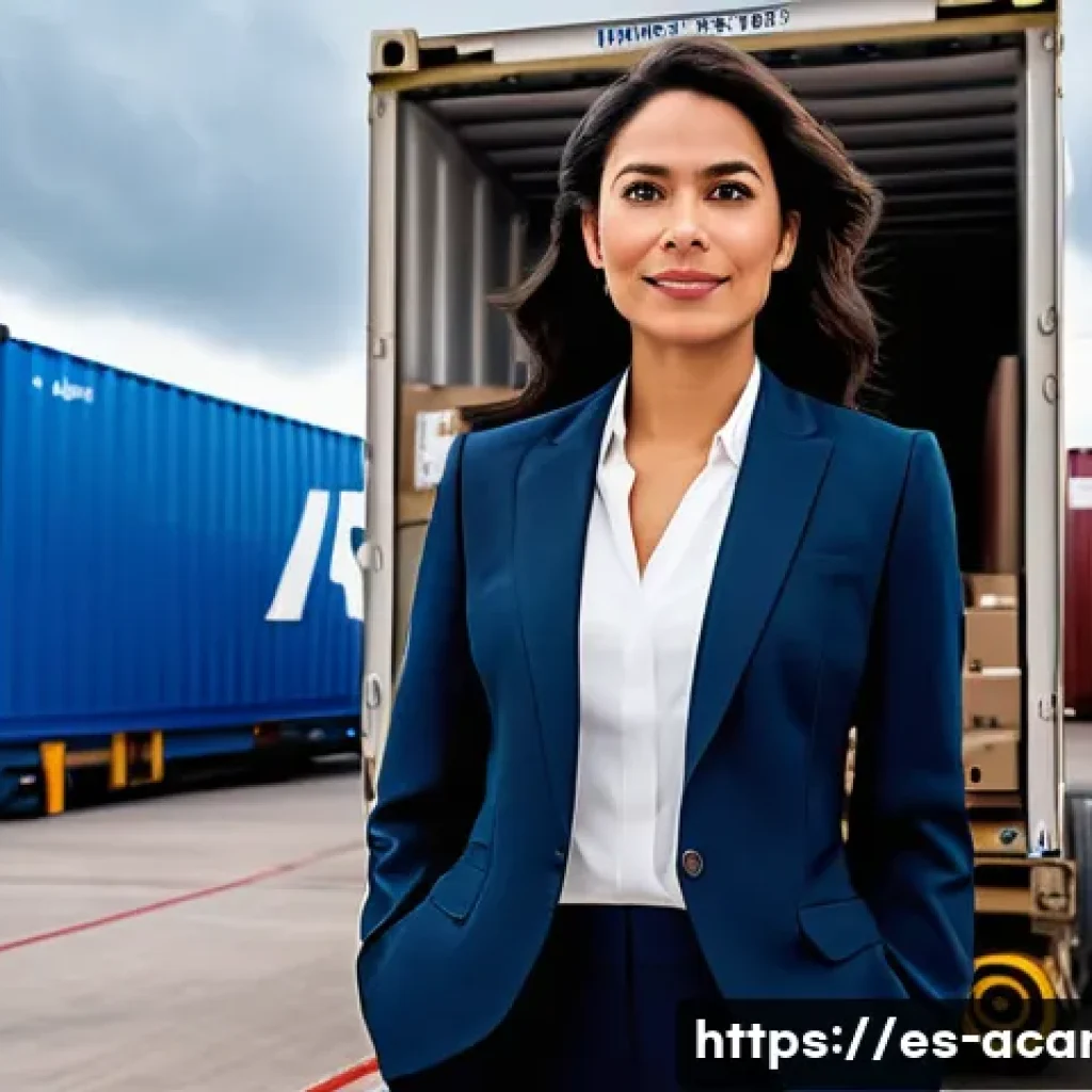 항공화물 보험 처리 실무 - **Prompt:** A serene, professional Latin American female business owner in a stylish, modern suit st...