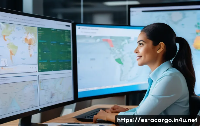 항공화물 운송 비용 절감 노하우 - A professional logistics office setting with a Hispanic businesswoman negotiating with an airline ca...